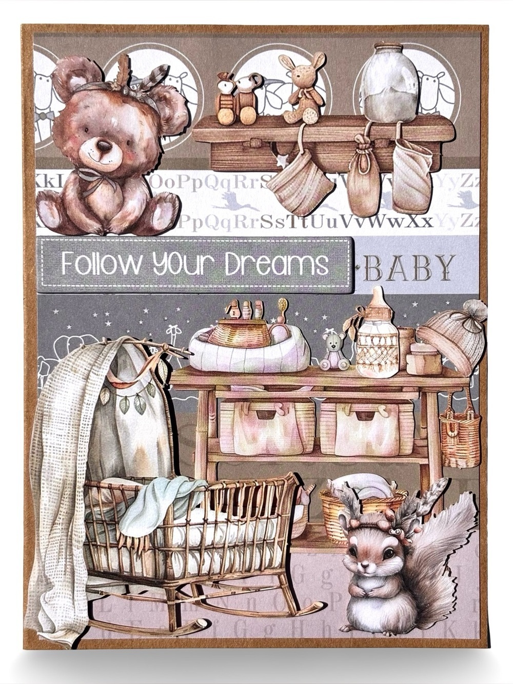 Handmade Gender Neutral Baby Greeting Card